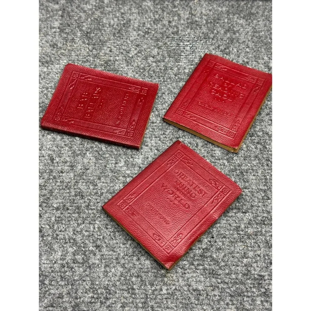 Antique 1920s Little Leather Library books Oscar Wilde Henry Drummond WS Gilbert